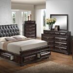 ROSHLEY, BEDROOM SET, DRESSER,MIRROR,CHESTER,2NIGHT STAND,BED FRAME