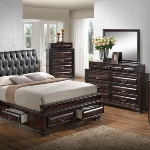 ROSHLEY, BEDROOM SET, DRESSER,MIRROR,CHESTER,2NIGHT STAND,BED FRAME